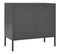 Buffet Anthracite 75x35x70 Cm Acier Et Verre Trempé