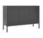 Buffet Anthracite 105x35x70 Cm Acier Et Verre Trempé