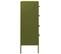 Commode Vert Olive 80x35x101,5 Cm Acier