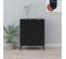 Commode Noir 80x35x101,5 Cm Acier