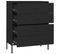 Commode Noir 80x35x101,5 Cm Acier