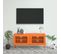 Meuble TV Orange 105x35x50 Cm Acier