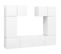 Ensemble De Meuble TV 6 PCs Blanc Aggloméré