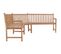 Banc D'angle De Jardin 185x185x90 Cm Bois De Teck Solide