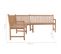 Banc D'angle De Jardin 185x185x90 Cm Bois De Teck Solide