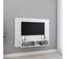 Meuble Tv Mural Blanc Brillant 120x23,5x90 Cm Bois D’ingénierie