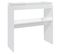 Table Console Blanc Brillant 80x30x80 Cm Aggloméré