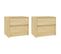 Tables De Chevet 2 PCs 40x30,5x35,5 Cm Bois De Pin Solide