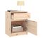 Tables De Chevet 2 PCs 40x31x50 Cm Bois De Pin Massif