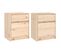 Tables De Chevet 2 PCs 40x31x50 Cm Bois De Pin Massif