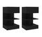 Tables De Chevet 2 PCs Noir 40x35x65 Cm