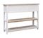 Table Console Blanc Et Marron 108x30x76 Cm Bois De Paulownia Massif