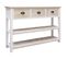 Table Console Blanc Et Marron 108x30x76 Cm Bois De Paulownia Massif