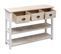 Table Console Blanc Et Marron 108x30x76 Cm Bois De Paulownia Massif