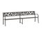 Banc Double De Jardin 246 Cm Gris Acier