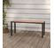 Banc De Jardin 110 Cm Acier Et Wpc Marron Et Noir