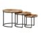 Tables Gigognes 3 PCs Bois De Manguier Brut