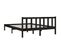 Cadre De Lit Noir Bois De Pin Massif 120x190 Cm Petit Double