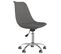 Chaise Pivotante De Bureau Gris Foncé Tissu