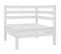 Salon De Jardin 8 PCs Bois De Pin Massif Blanc