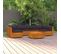 Salon De Jardin 7 PCs Avec Coussins Bois D'acacia Solide