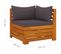 Salon De Jardin 7 PCs Avec Coussins Bois D'acacia Solide