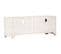 Meuble TV Bois Massif D'acacia 110x30x40 Cm Blanc