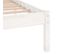 Cadre De Lit Blanc Bois De Pin Massif 140x190 Cm