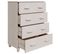 Commode Hamar Blanc 79x40x103,5 Cm Bois Massif De Pin