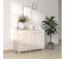 Buffet Molde Blanc 113x40x80 Cm Bois Massif De Pin