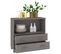 Buffet Hamar Gris Clair 85x35x80 Cm Bois Massif De Pin