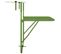 Table De Balcon Vert 60x40 Cm Acier