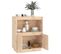 Buffet 60x34x75 Cm Bois Massif De Pin