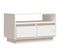 Meuble TV Blanc 60x35x37 Cm Bois De Pin Massif