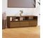 Meuble TV Marron Miel 140x37x50 Cm Bois De Pin Massif