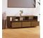 Meuble TV Marron Miel 140x37x50 Cm Bois De Pin Massif