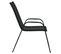 Chaises Empilables De Jardin Lot De 2 Noir Tissu Textilène