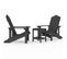 Chaises De Jardin Adirondack Avec Table Pehd Anthracite