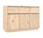 Buffet 110x34x75 Cm Bois Massif De Pin