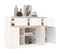 Buffet Blanc 110x34x75 Cm Bois Massif De Pin