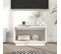 Meuble TV Blanc 60x35x35 Cm Bois De Pin Massif