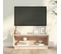 Meuble TV 90x35x35 Cm Bois De Pin Massif