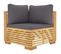 Salon De Jardin 5 PCs Avec Coussins Bois De Teck Solide