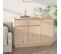 Buffet 110x34x75 cm bois massif de pin