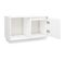 Meuble TV Blanc 74x35x44 Cm Bois De Pin Massif