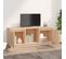 Meuble TV 110,5x35x44 Cm Bois De Pin Massif