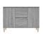 Vidaxl Buffet Avec Tiroirs Sonoma Gris 103,5x35x70cm Bois Contreplaqué Armoire Latérale De Rangement