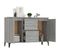 Buffet Sonoma Gris 104x35x70 Cm Bois Contreplaqué