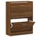 Armoire à Chaussures Chêne Marron 63x24x81 Cm Bois Contreplaqué