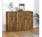 Buffet Chêne Fumé 105x30x75 Cm Bois Contreplaqué